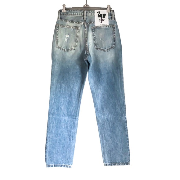 Free People SR vs Sandrine Rose Indigo Wash Straight Leg Denim Jeans, Sz 24 - Picture 7 of 14